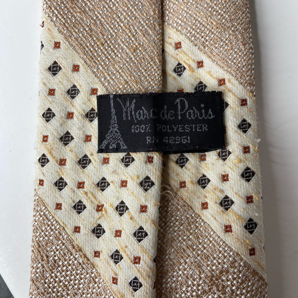 Vintage Retro Pattern Marc de Paris Men's Tie