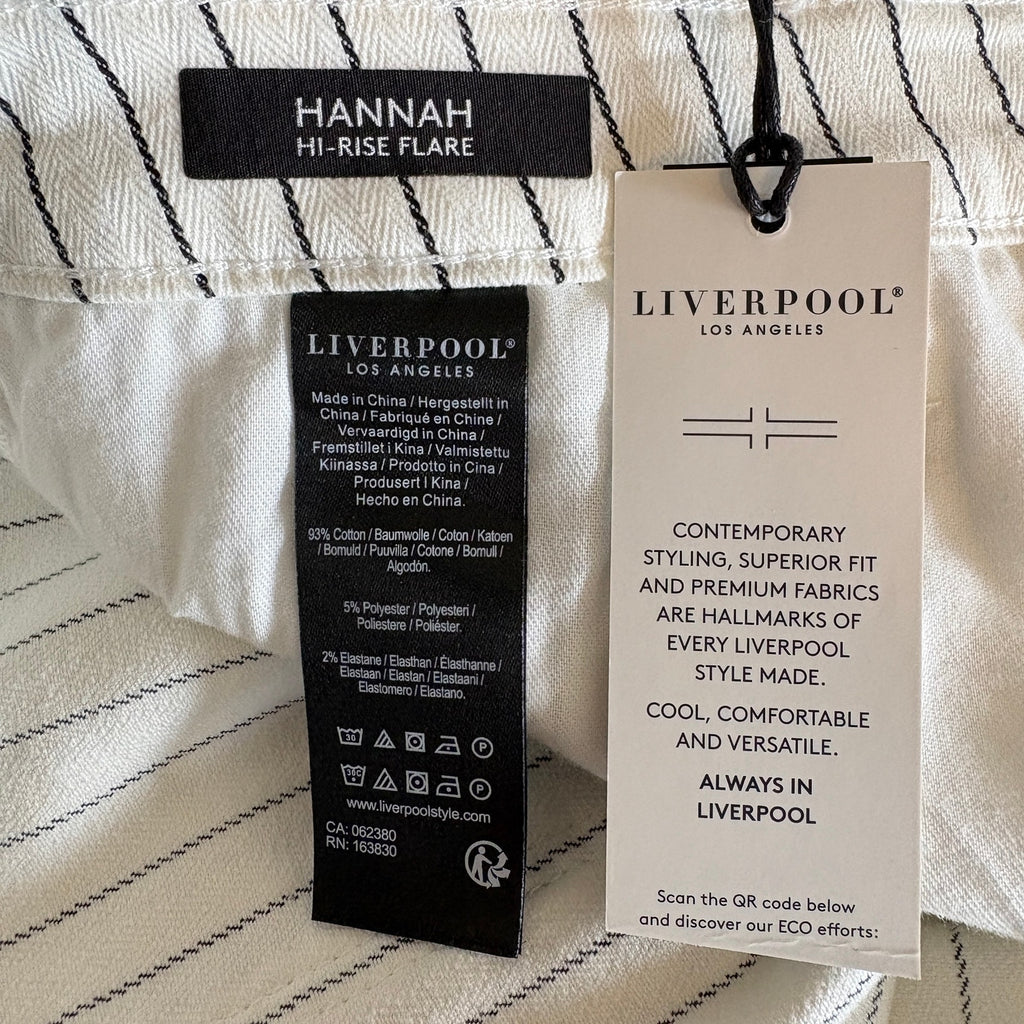 Liverpool High Rise Flare Striped Jeans NWT - Women's Size 10