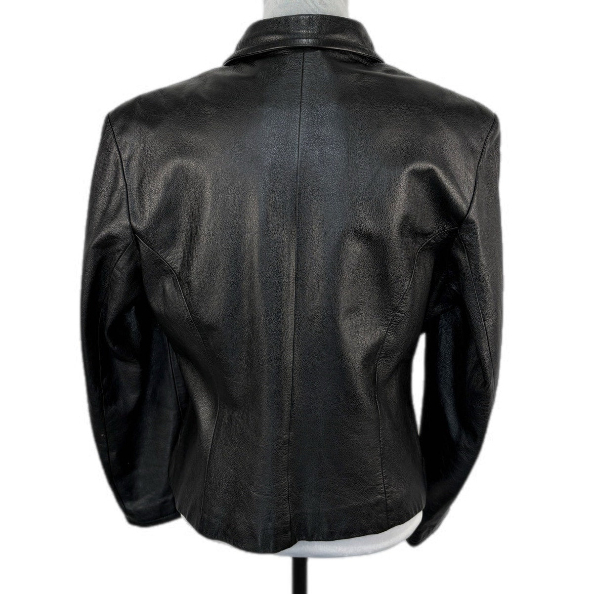 Y2K Wilsons Leather Jacket in Black| Real Leather | Threaded Social Club