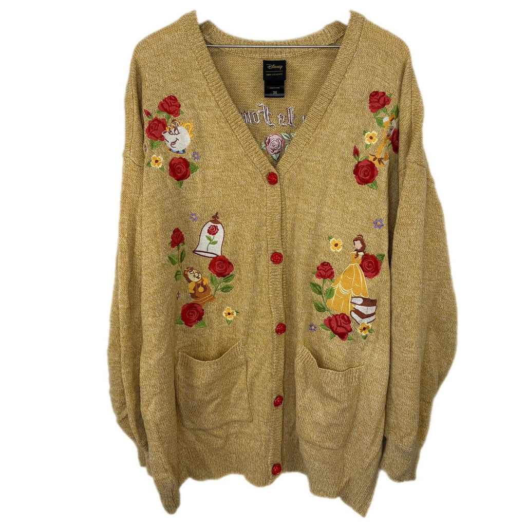 Disney Her Universe Hot Topic Beauty and the Beast Cardigan Sweater - Women's 3X