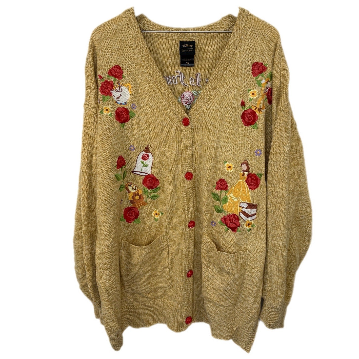 Disney Her Universe Hot Topic Beauty and the Beast Cardigan Sweater - Women's 3X