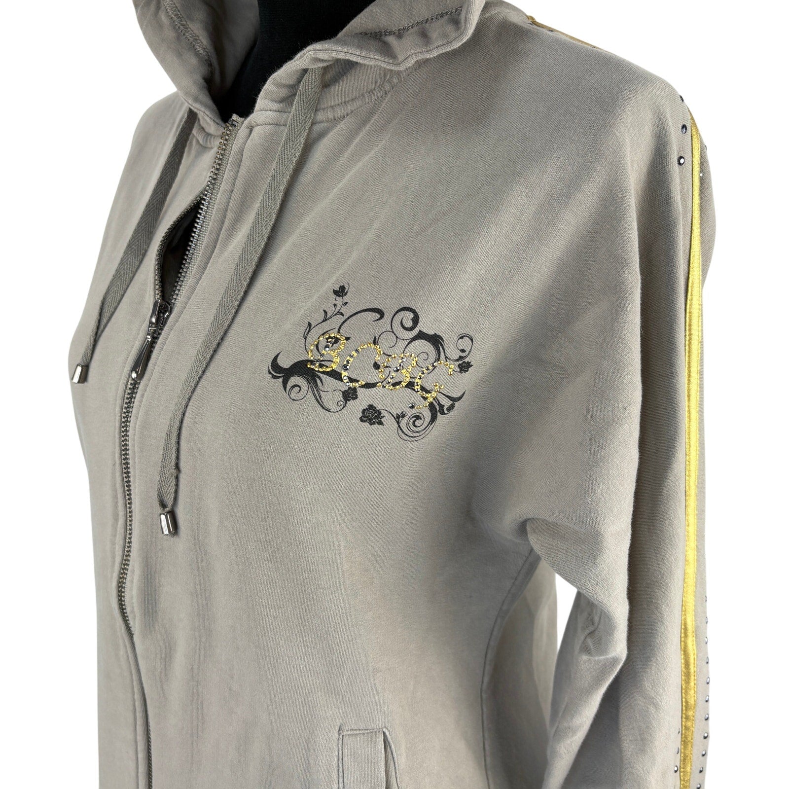 BCBGMAXAZRIA Bling Jeweled Zip Up Jacket - Women's Size XL