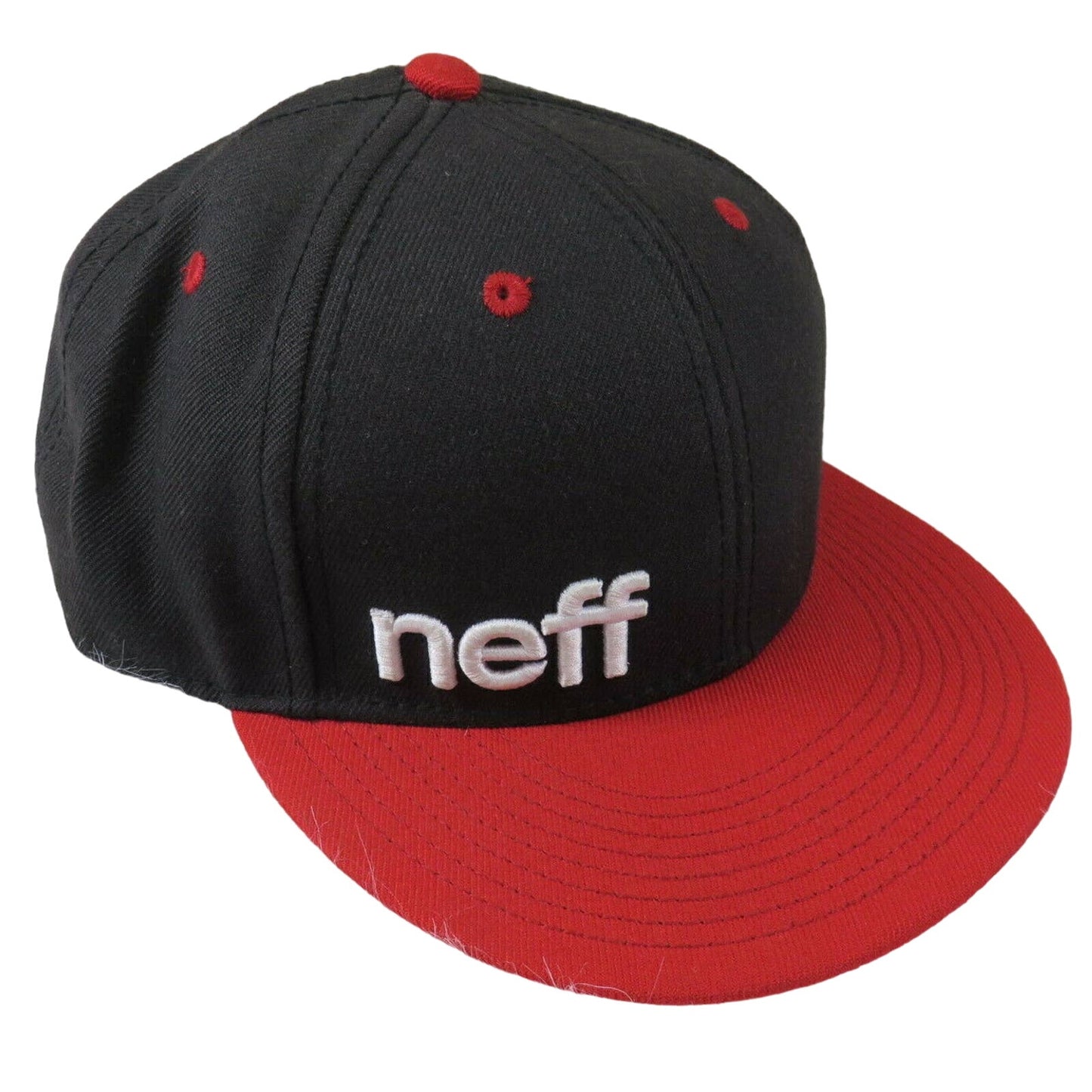 Neff Spellout Logo Black + Red Snapback Hat