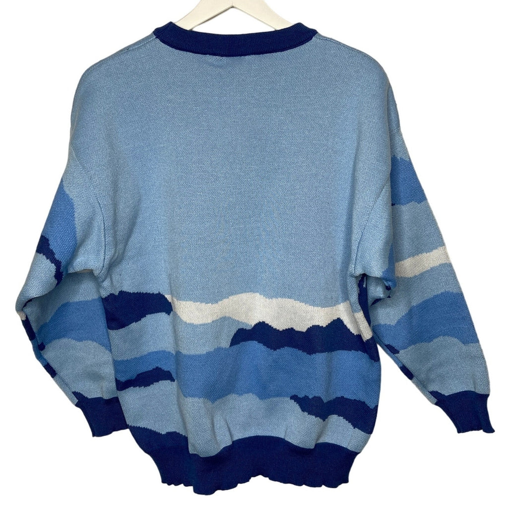 Daisy Street Blue Mountain Sunset Sweater - Women's Size XXL