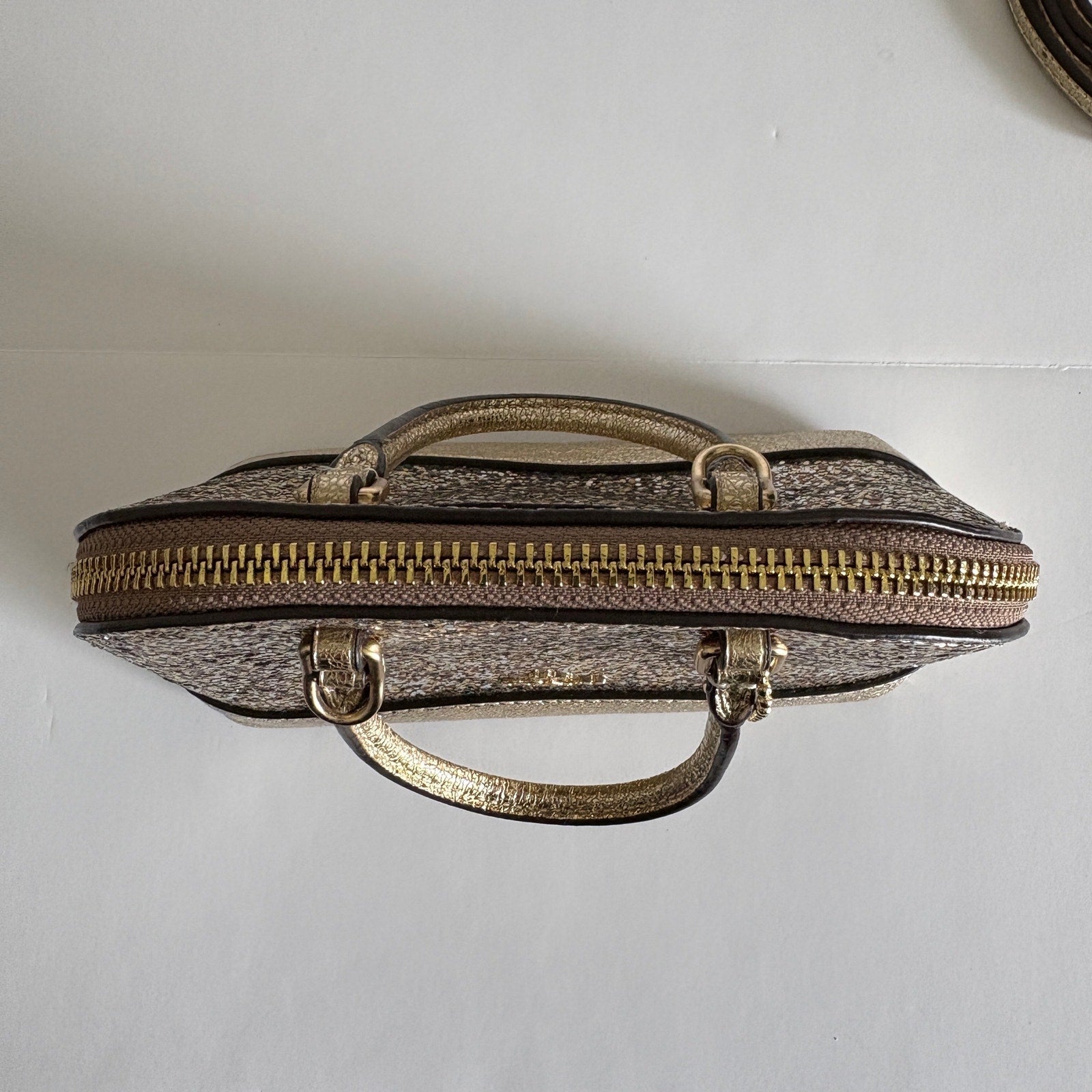 COACH Wizard of Oz Mini Micro Sierra Gold Glitter Crossbody Purse F39497