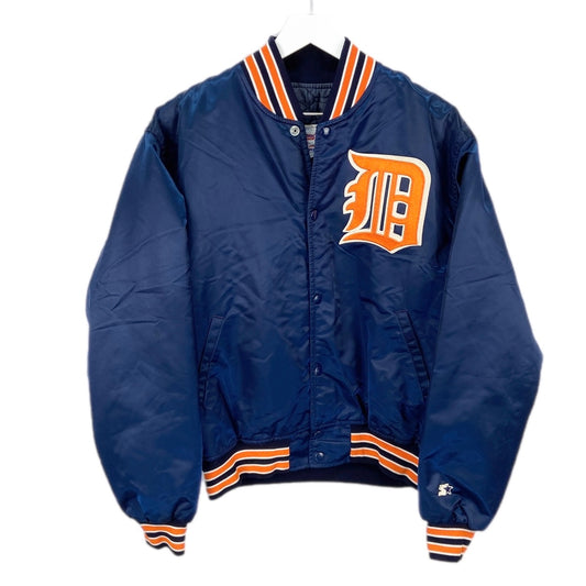 American Vintage Starter Detroit Tigers Satin Bomber Jacket - Men's Size L