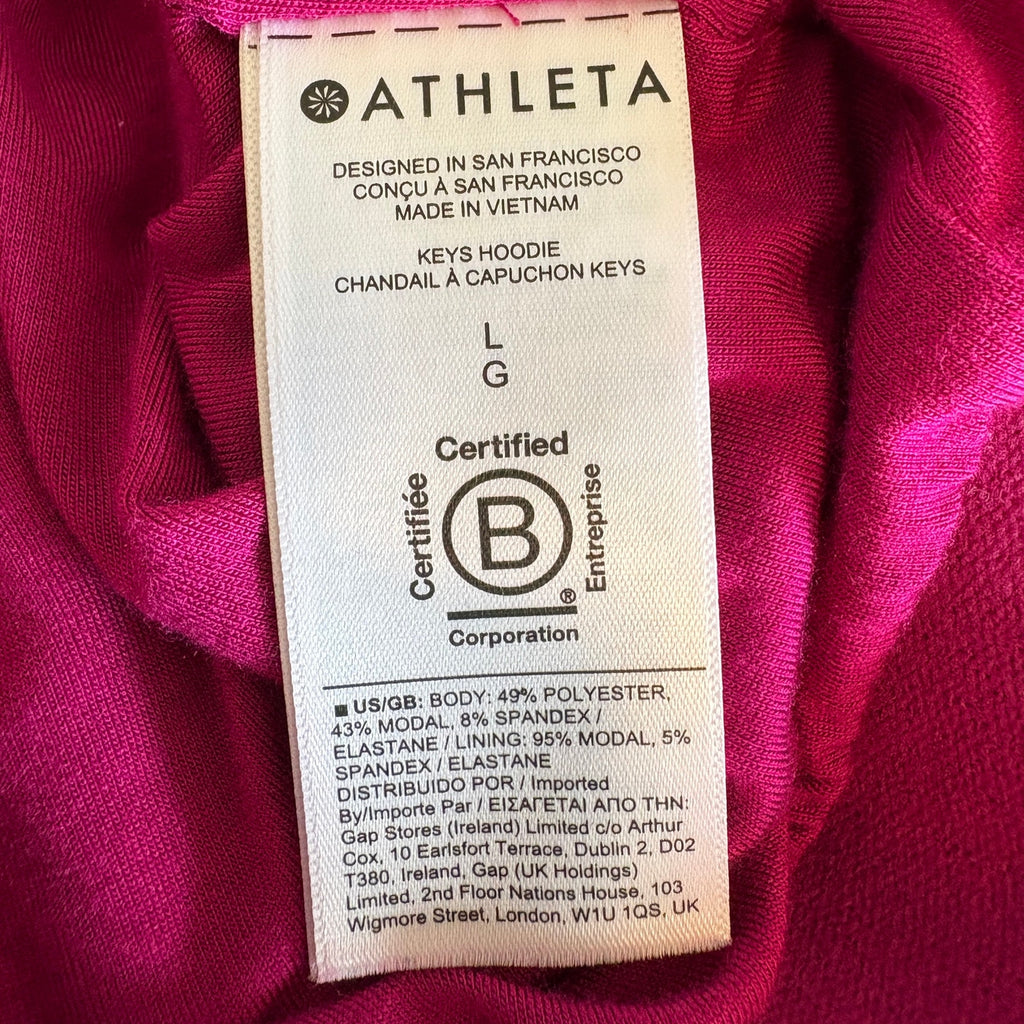 Athleta Alicia Keys Fuchsia Full Zip Athleisure Jacket - Women's Size L