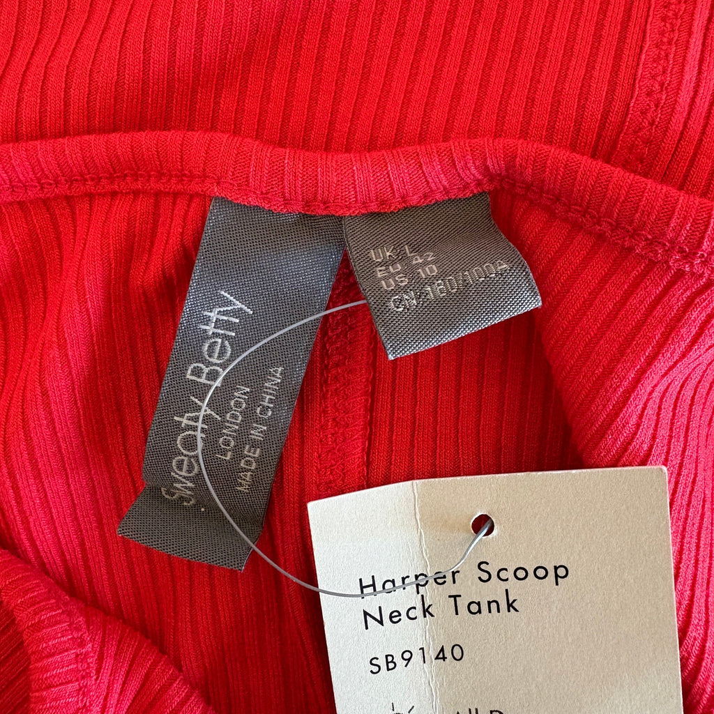 Sweaty Betty Harper Scoop Neck Tank in Tulip Red - Women's Size L