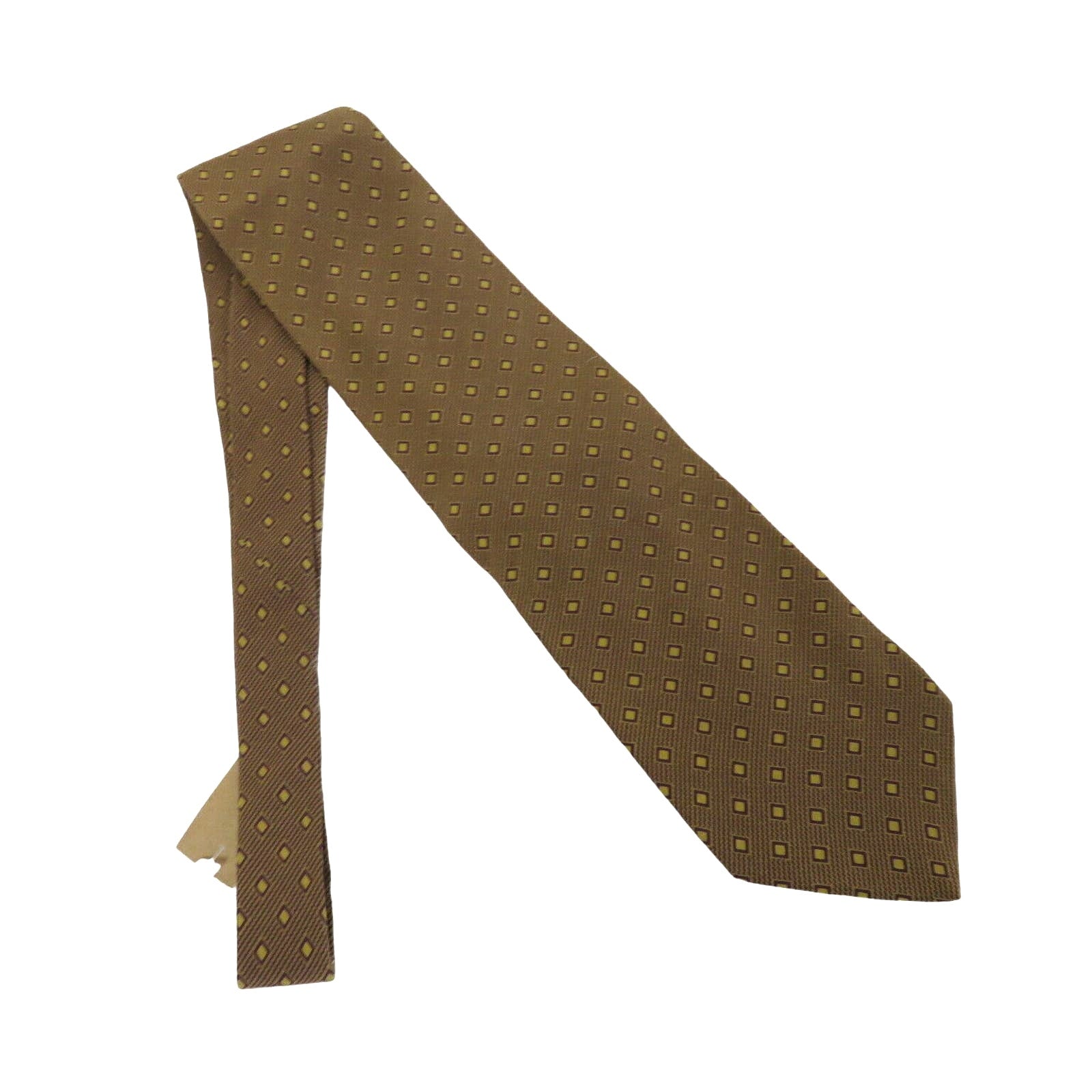 Vintage Silk Giorgio Armani Gold Pattern Men's Tie Made in Italy