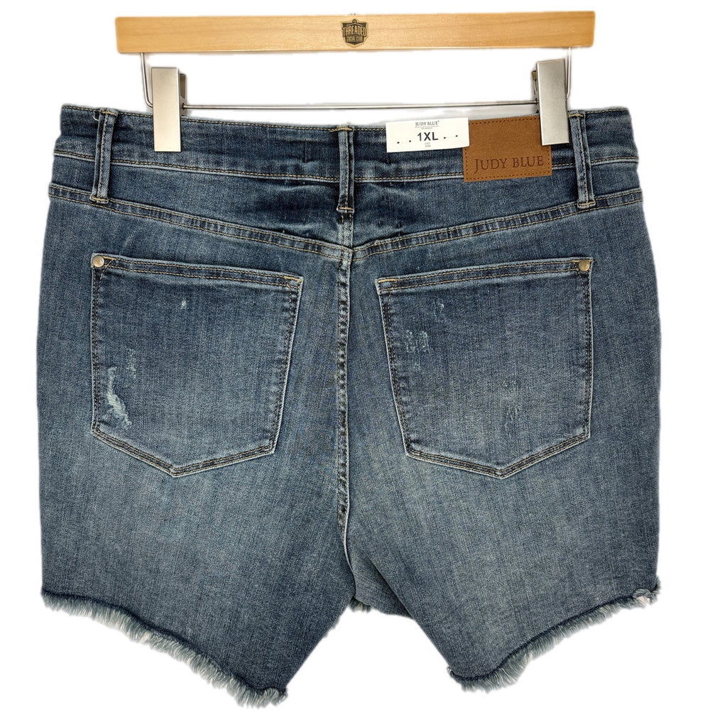 Judy Blue Tummy Control Top Denim Shorts NWT - Women's Size 1XL
