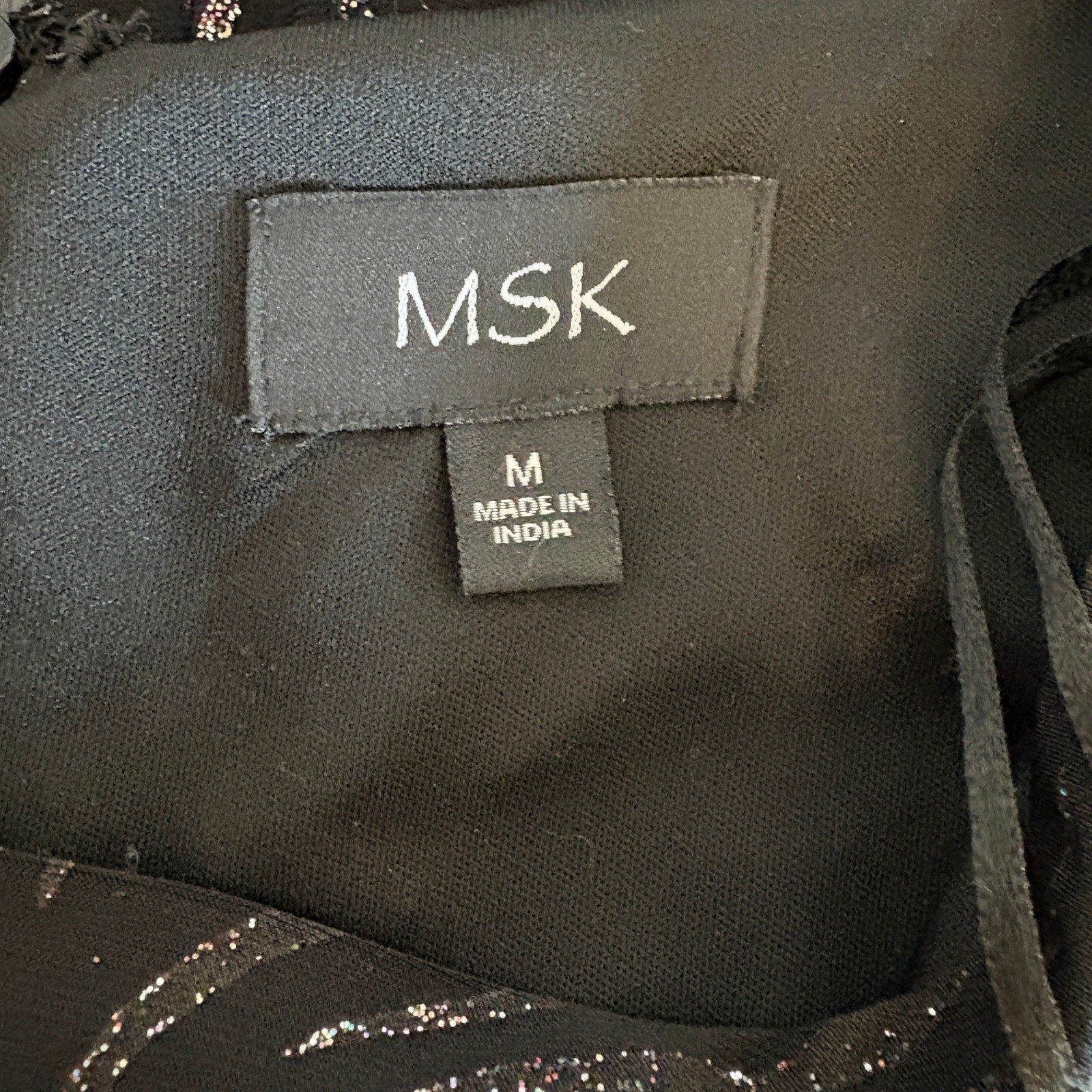 Sparkle Patterned Long Sleeve Dress - Women's Size M