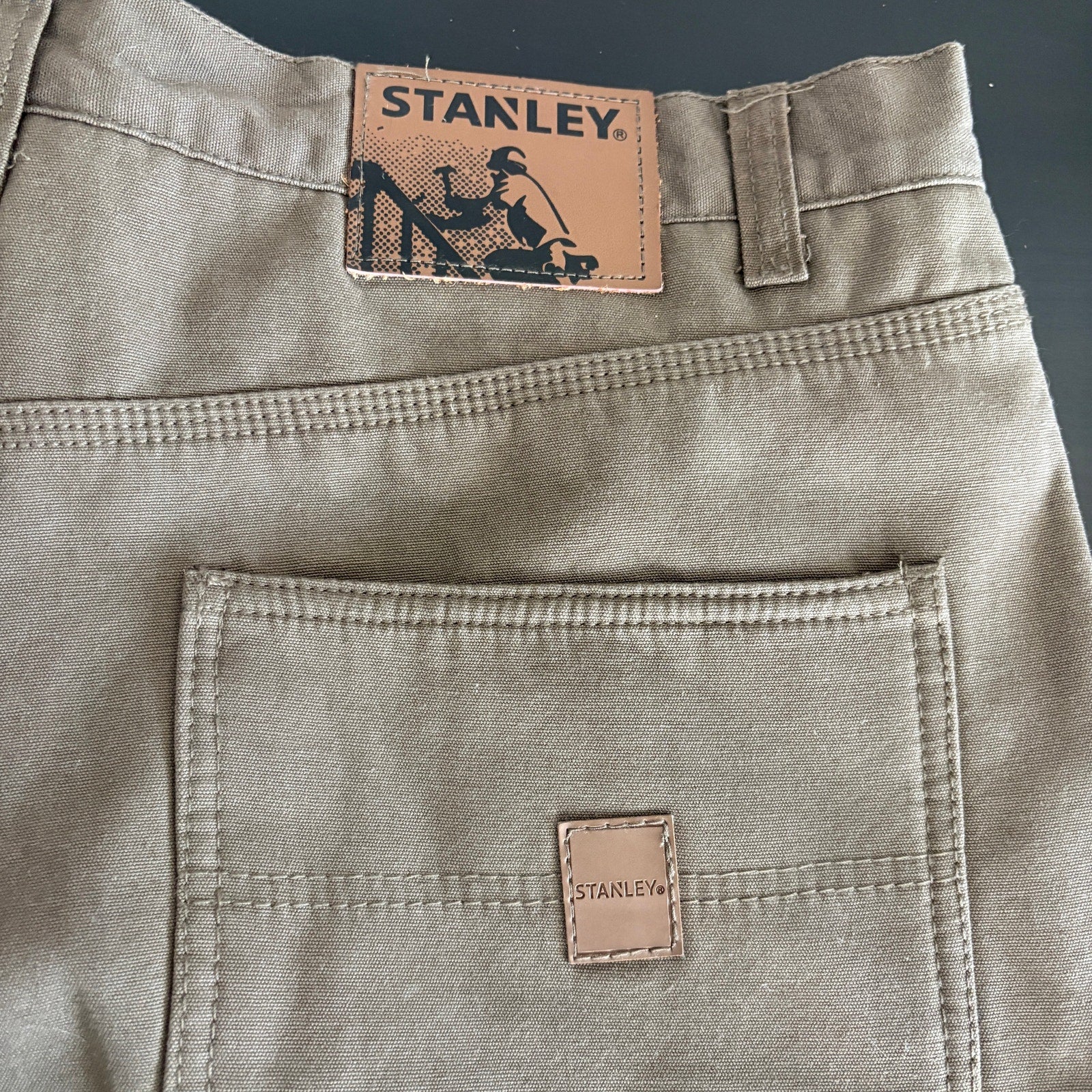 Stanley Fleece Lined Canvas Carpenter Pant in Coffee NWT - Men's Size 36x32