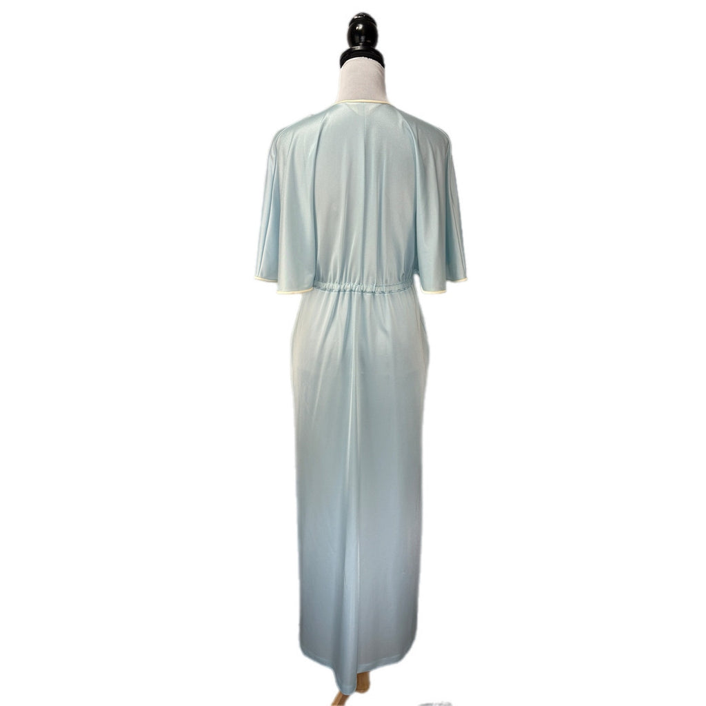 Vintage Vanity Fair Baby Blue Long Night Gown Made in USA - Women's Size Small