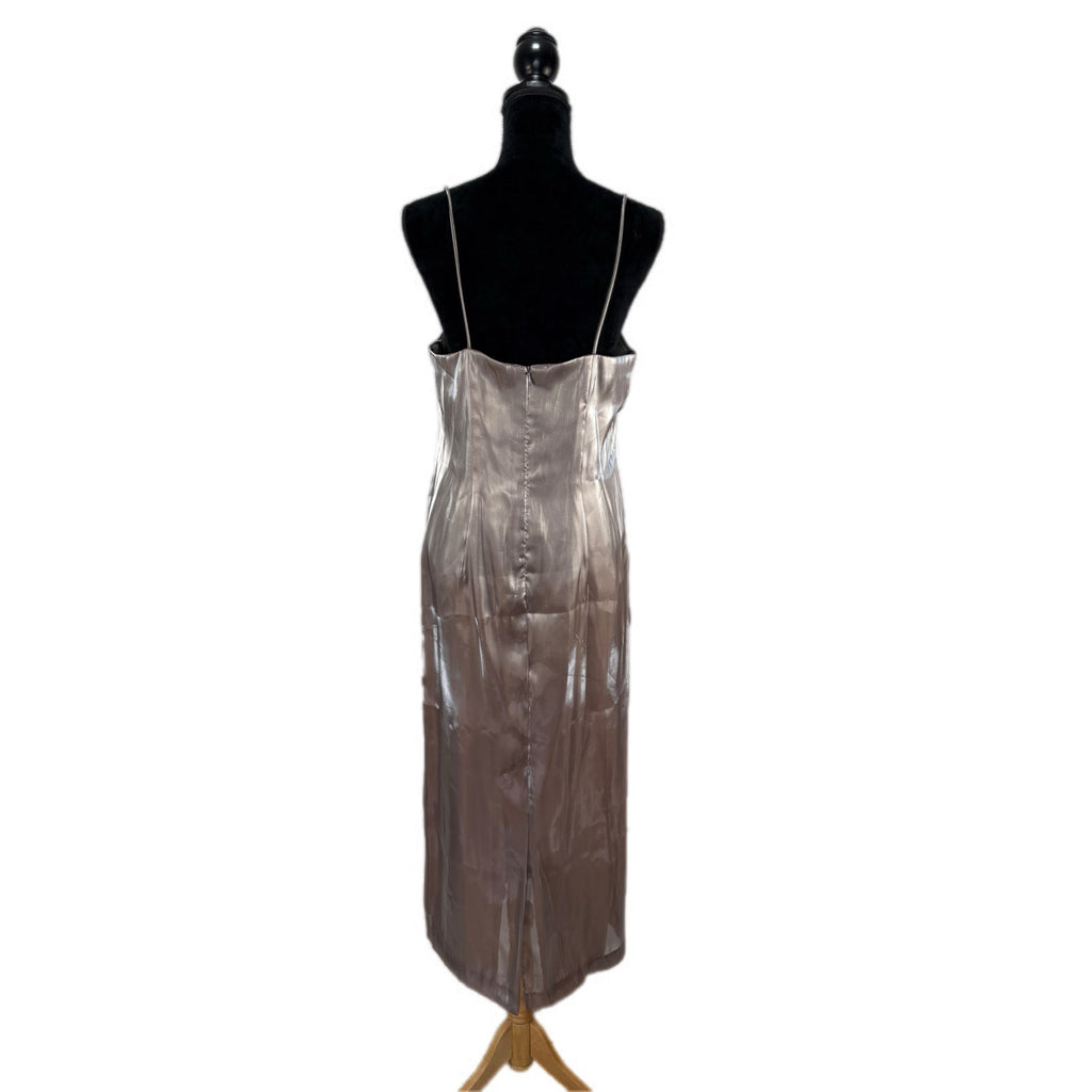 R&M Richards Bronze Iridescent Long Formal Mother of the Bride Dress - Size 12P