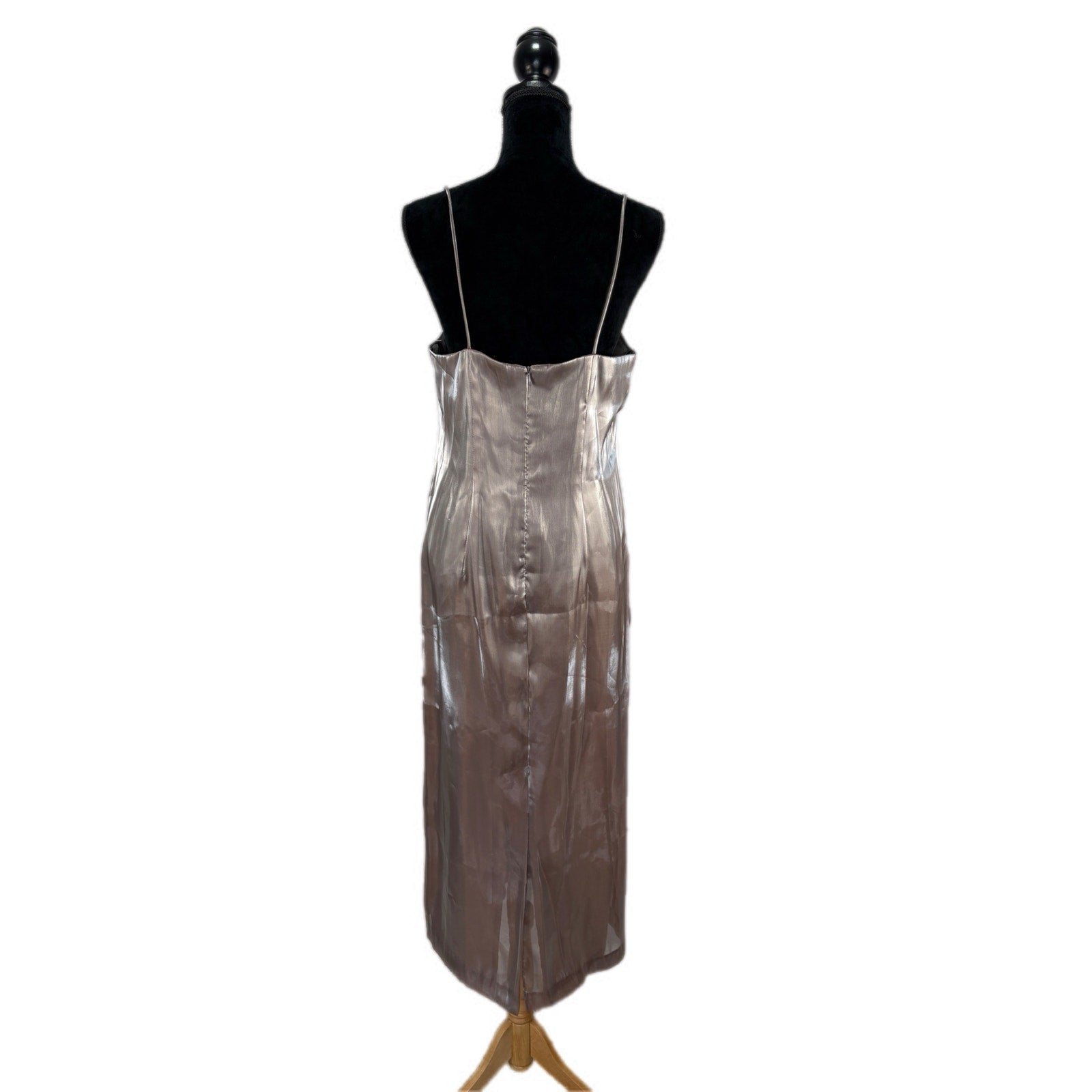 R&M Richards Bronze Iridescent Long Formal Mother of the Bride Dress - Size 12P