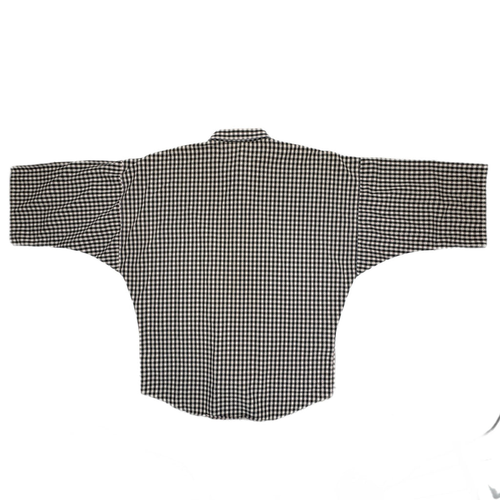 Vintage 80's Rare Gianni Versace Checkered Plaid Button Front Shirt - Men's M