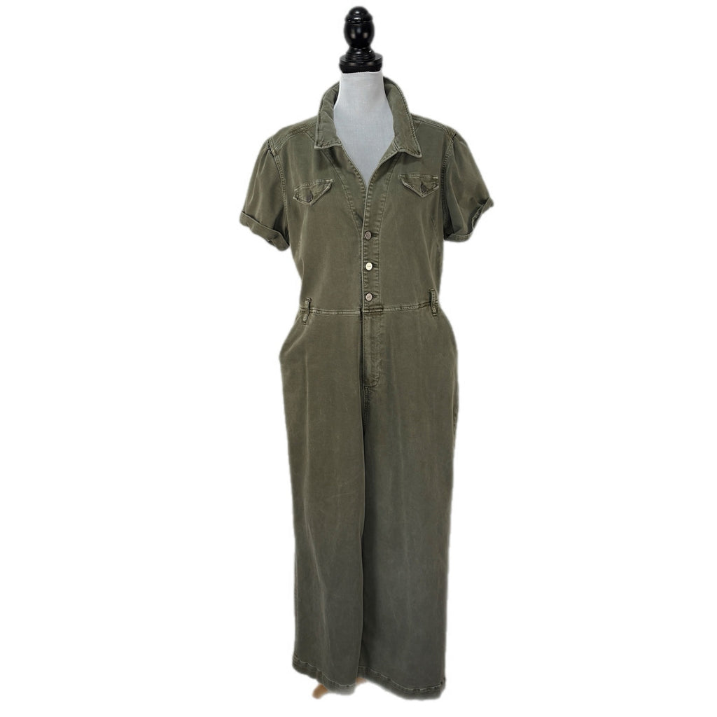 Paige Green Crop Overalls - Women's Size 14
