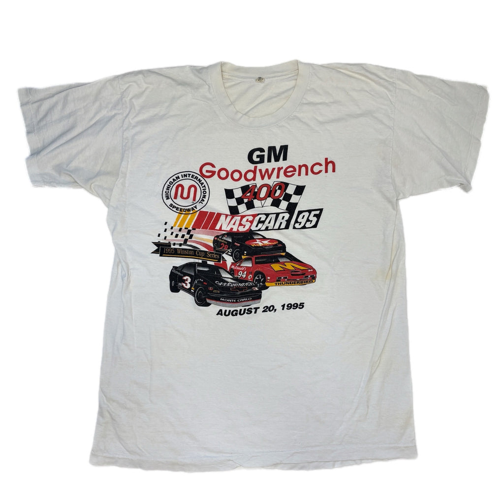 Vintage Screen Stars MIS Nascar GM Goodwrench 400 8/20/95 Single Stitch T Shirt Adult XL