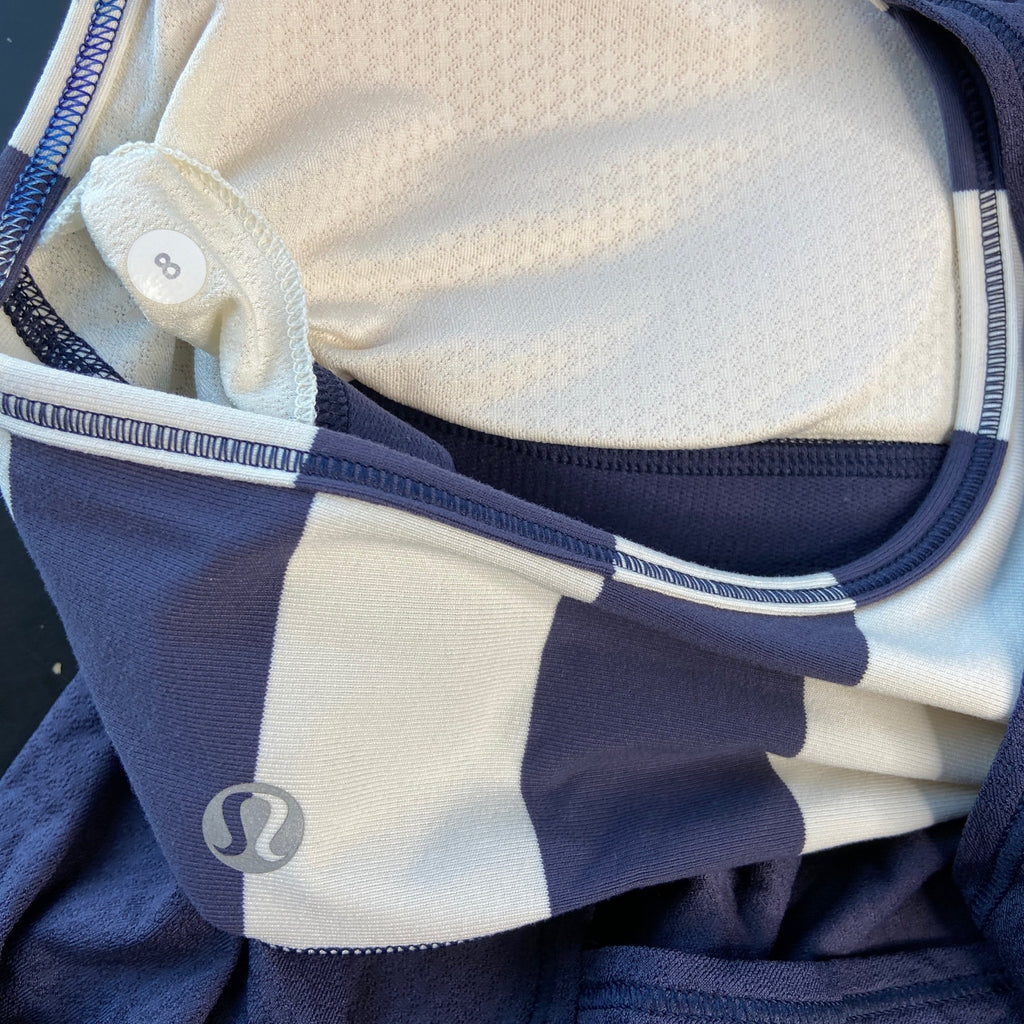Lululemon No Limits Tank Cadet Blue Steep Stripe - Women's Size 8