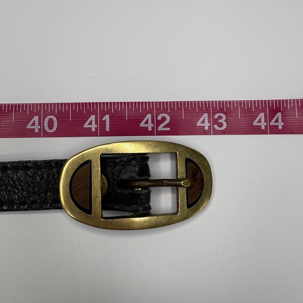 Vintage Rauf Co. Solid Brass Belt Buckle Leather Belt - Women's M