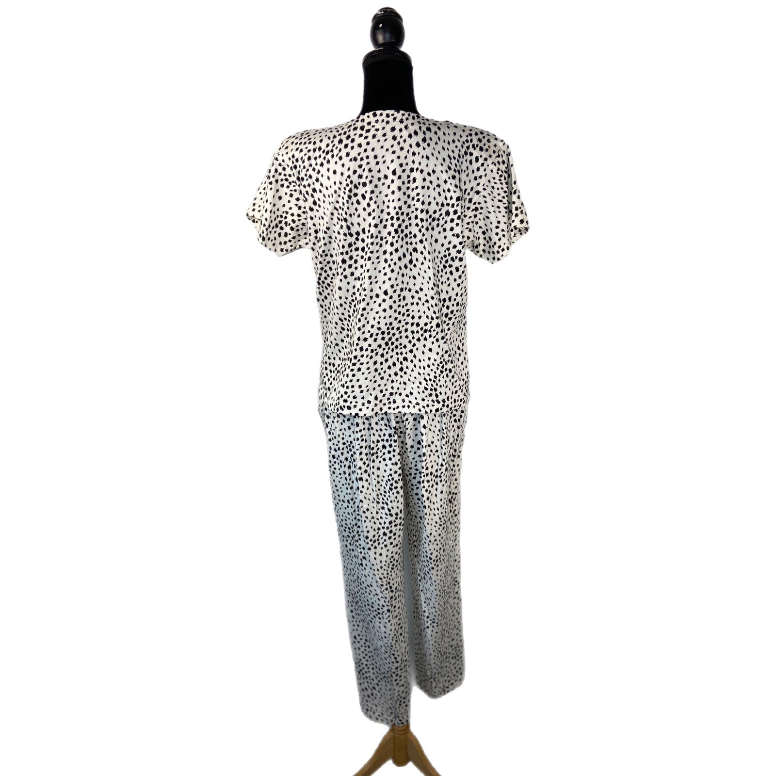 Vintage Liz Claiborne Distorted Dot 2 Piece Pant Set - Women's Size Medium