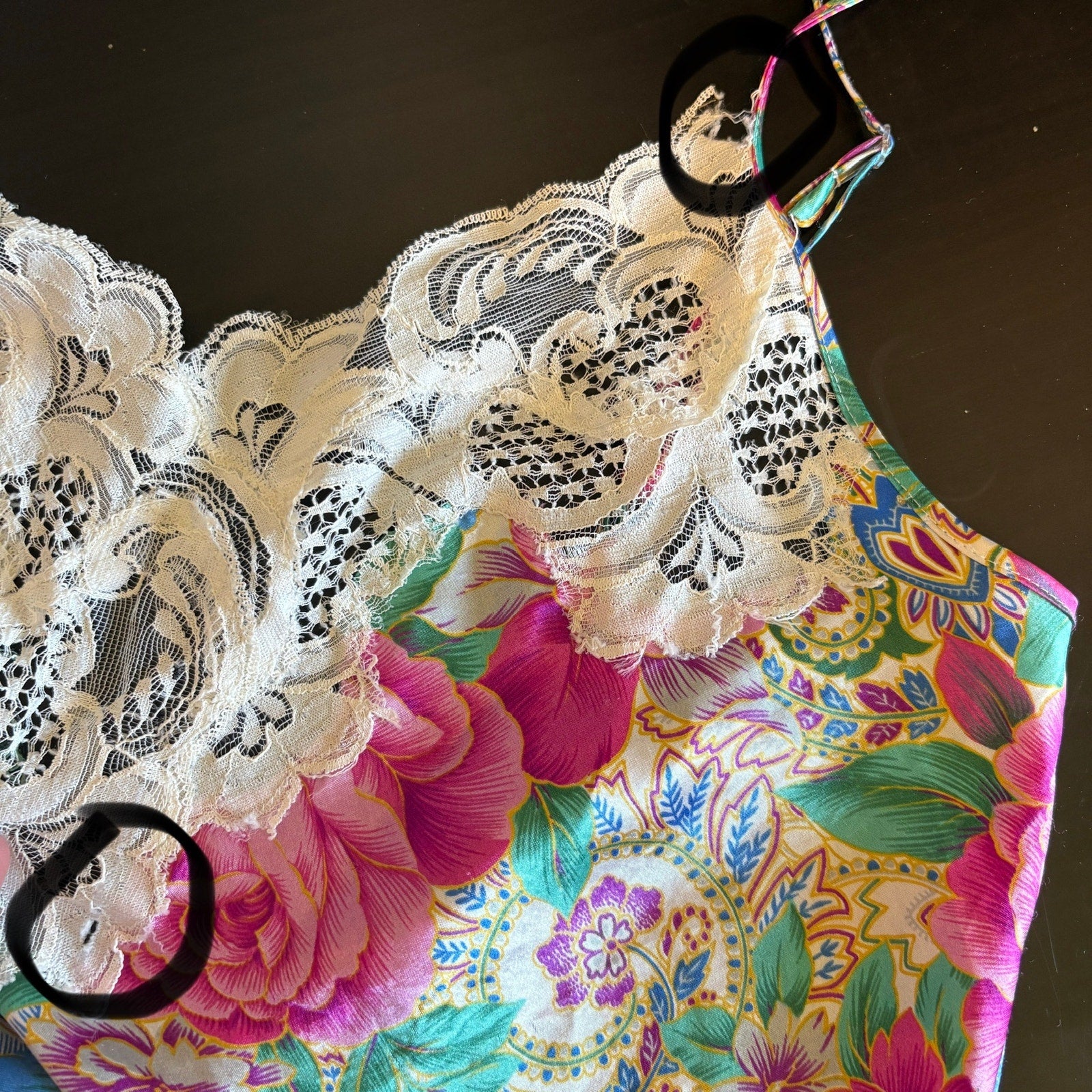 Victoria's Secret Gold Label Floral and Lace Nightie - Women's Small