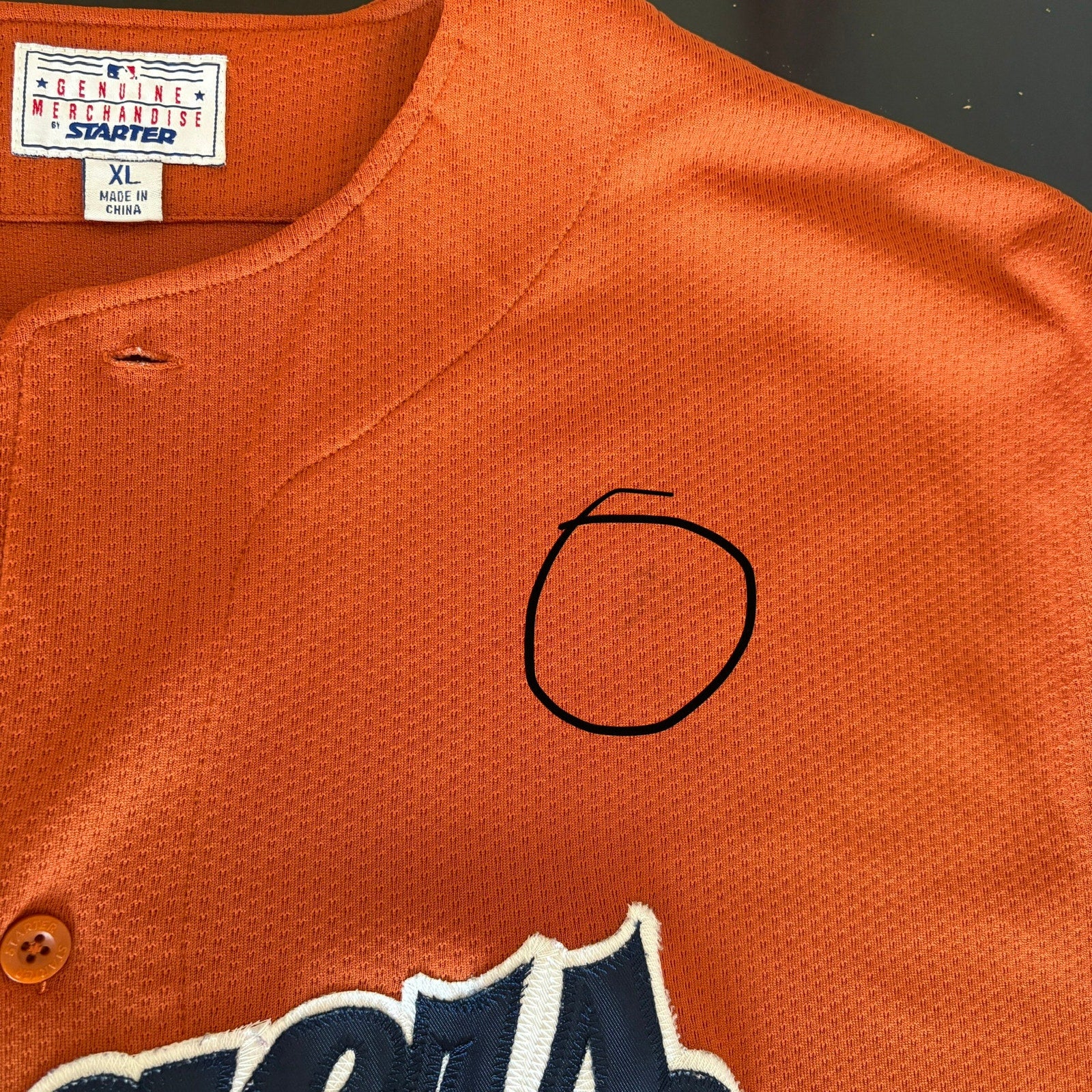 Starter Detroit Tigers Jersey - Men's Size XL