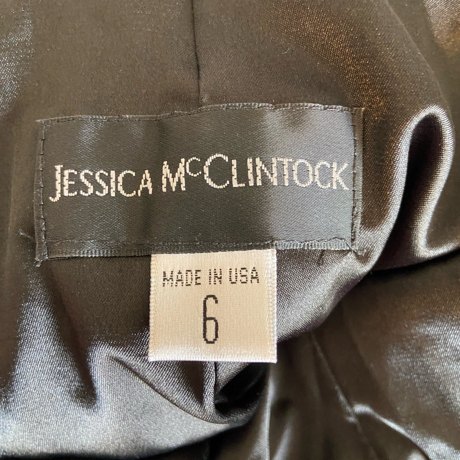 Vintage Jessica McClintock Blue Iridescent Short Formal Prom Dress - Women's 6