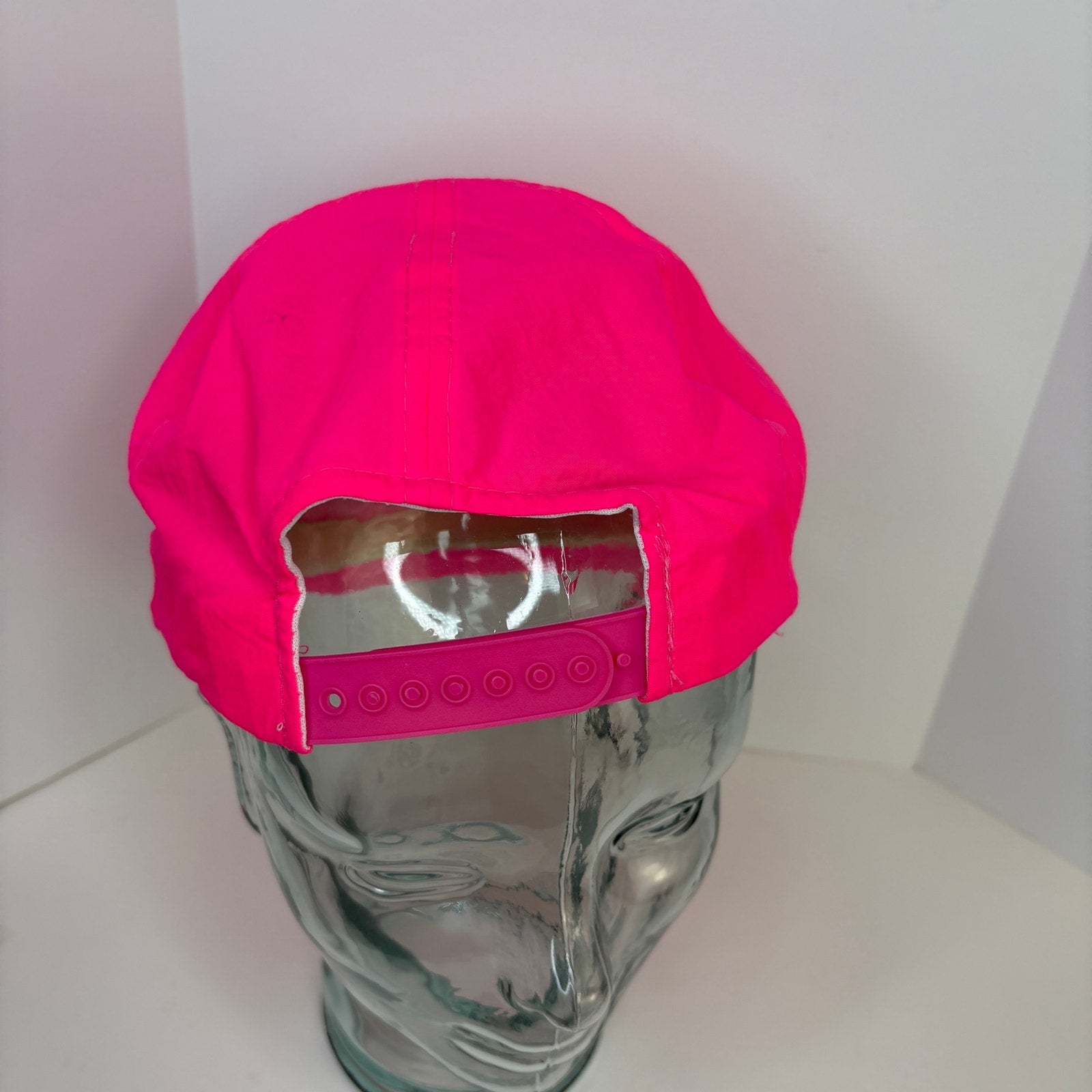 Vintage Hot Pink Nylon I Got Off at Mermaid Lounge Snapback Trucker Hat