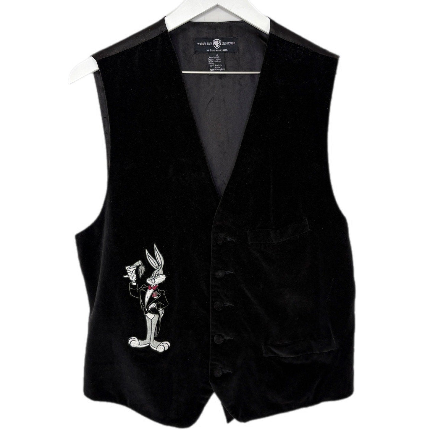 Vintage 90s Velvet Bugs Bunny Vest - Men's Size M