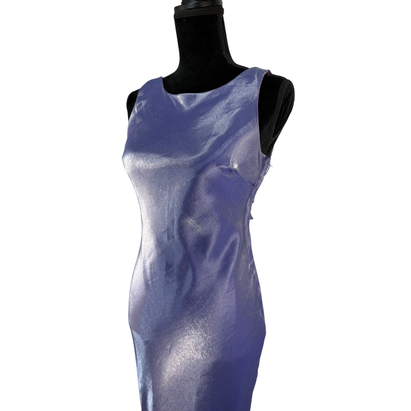 American Vintage Purple Iridescent Long Formal Prom Dress - Women's Size 3/4