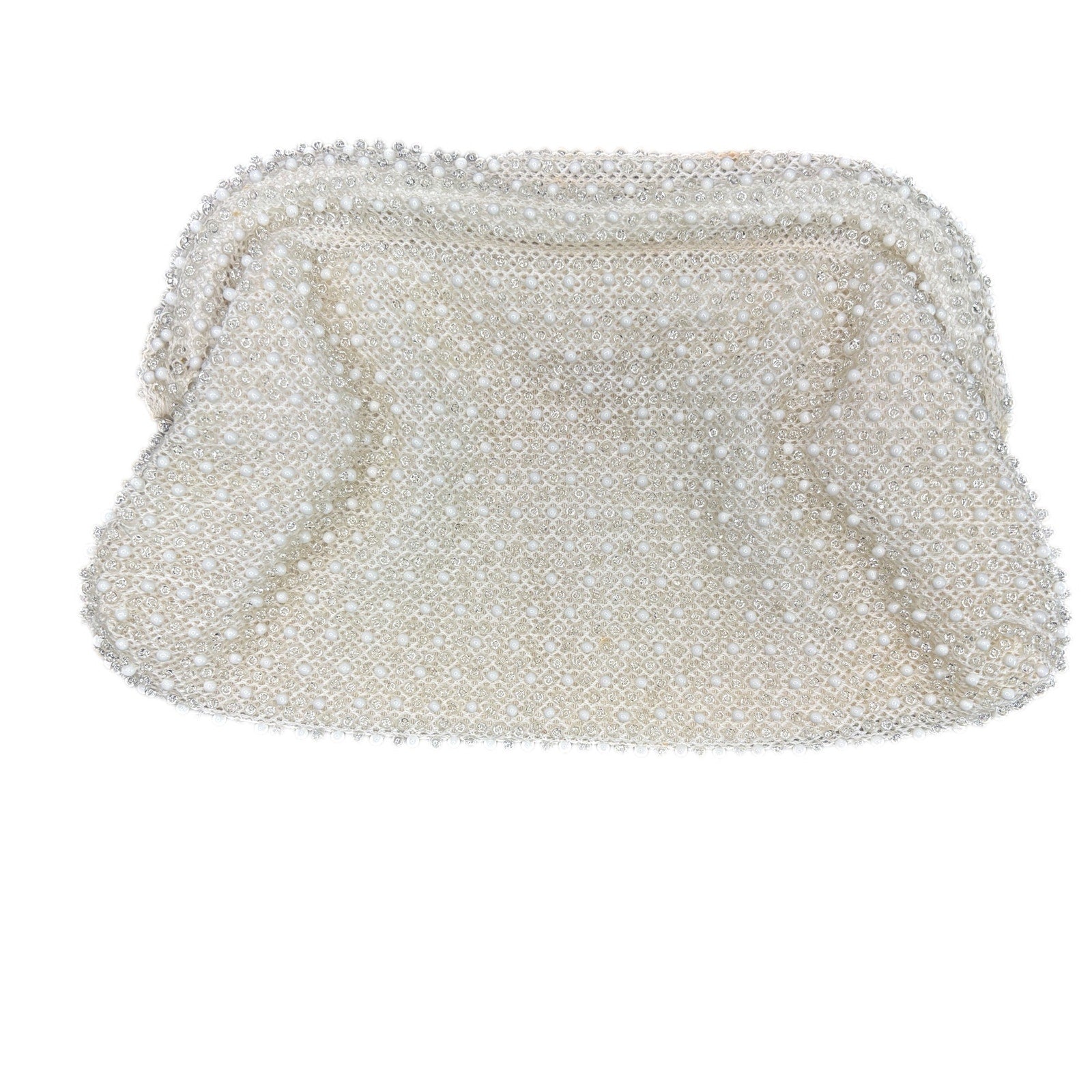 Vintage Corde-Bead Snap Clutch Purse