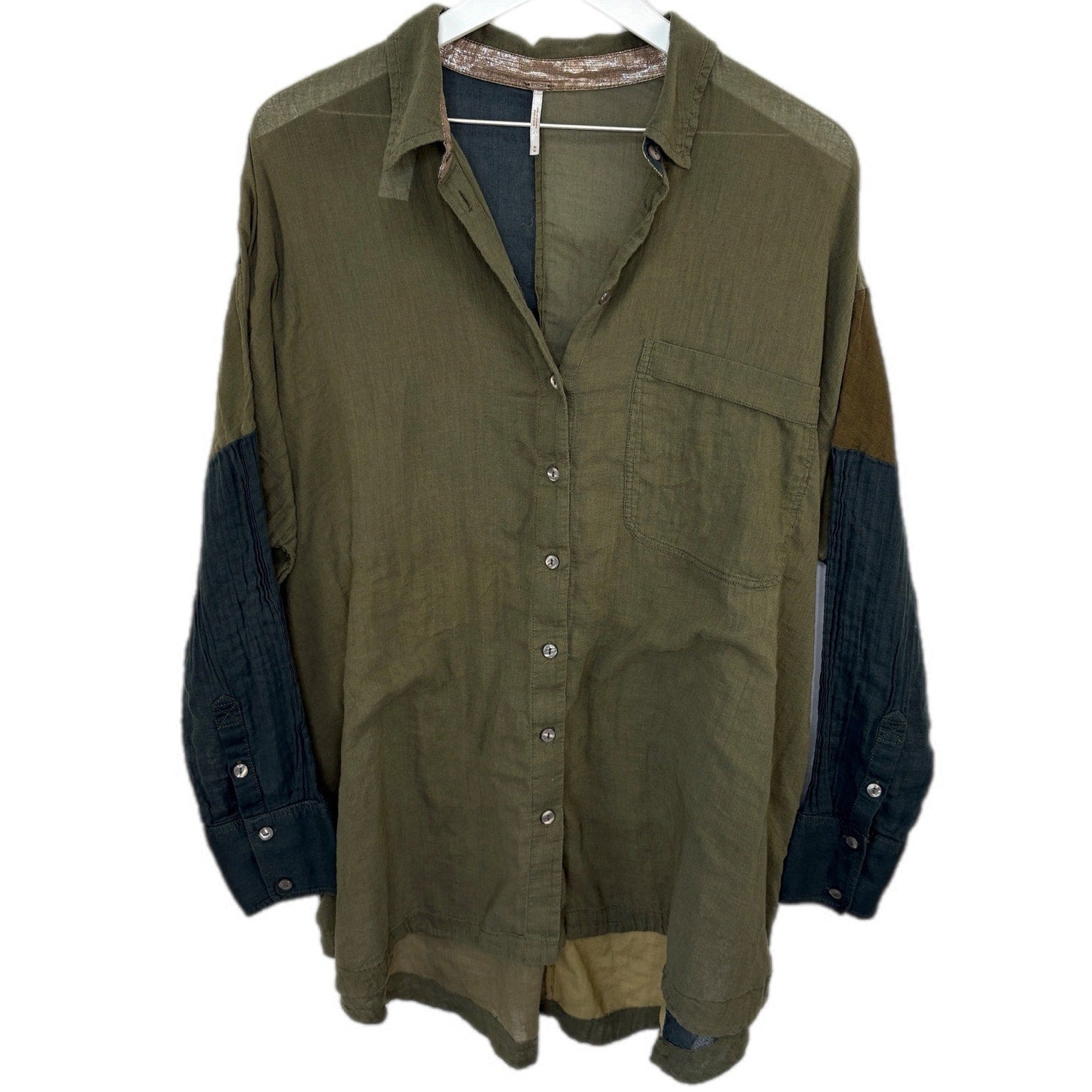 Free People Oversized Button Up Shirt - Women's Size M