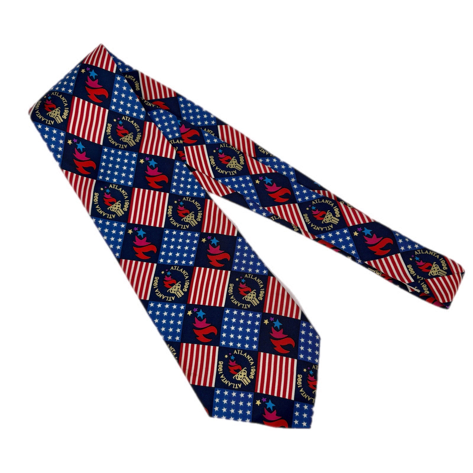 American Vintage Silk 1996 Atlanta Olympic Games Men's Tie NWT