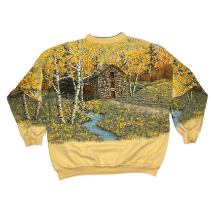 American Vintage National Wildlife AOP Water Mill Fall Landscape - Adult XL