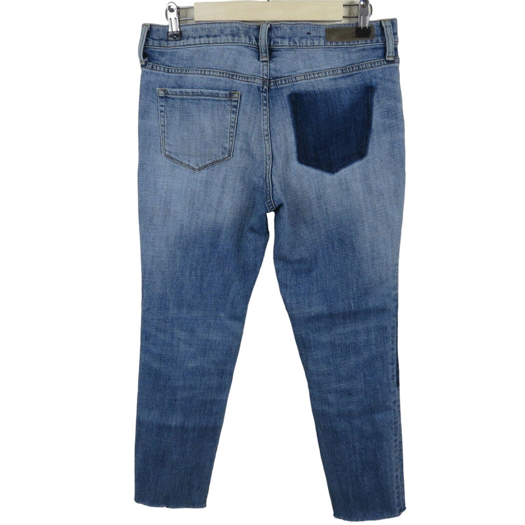 Treasure & Bond Raw Hem Mid Rise Skinny Boyfriend Distressed Jeans - Women's 27