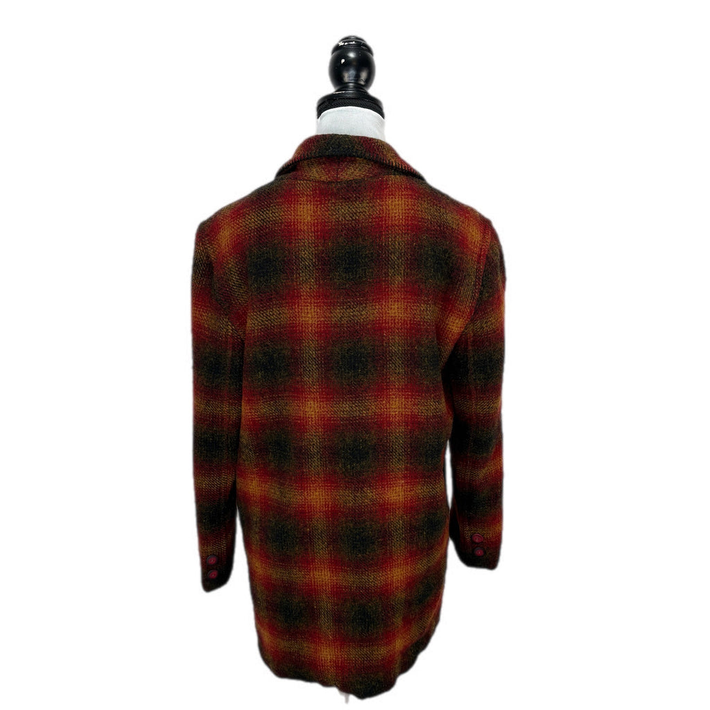 Vintage American Eagle Wool Dark Plaid Heritage Blazer Made in USA - Women's M