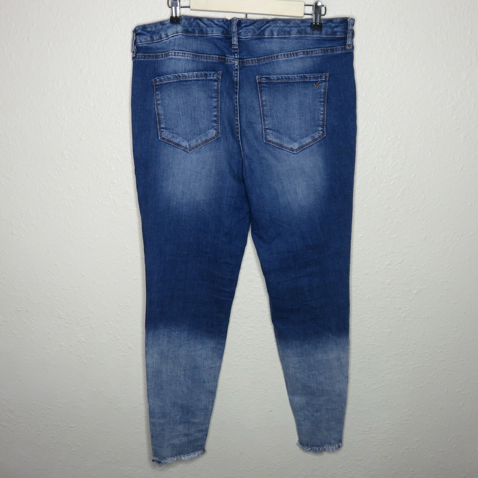 William Rast Perfect Skinny Distressed Fringe Hem Jeans - Junior's Size 32