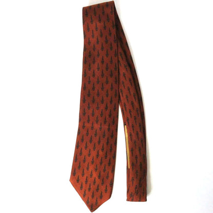 Vintage All Silk Seven Fold Patterned Men's Tie