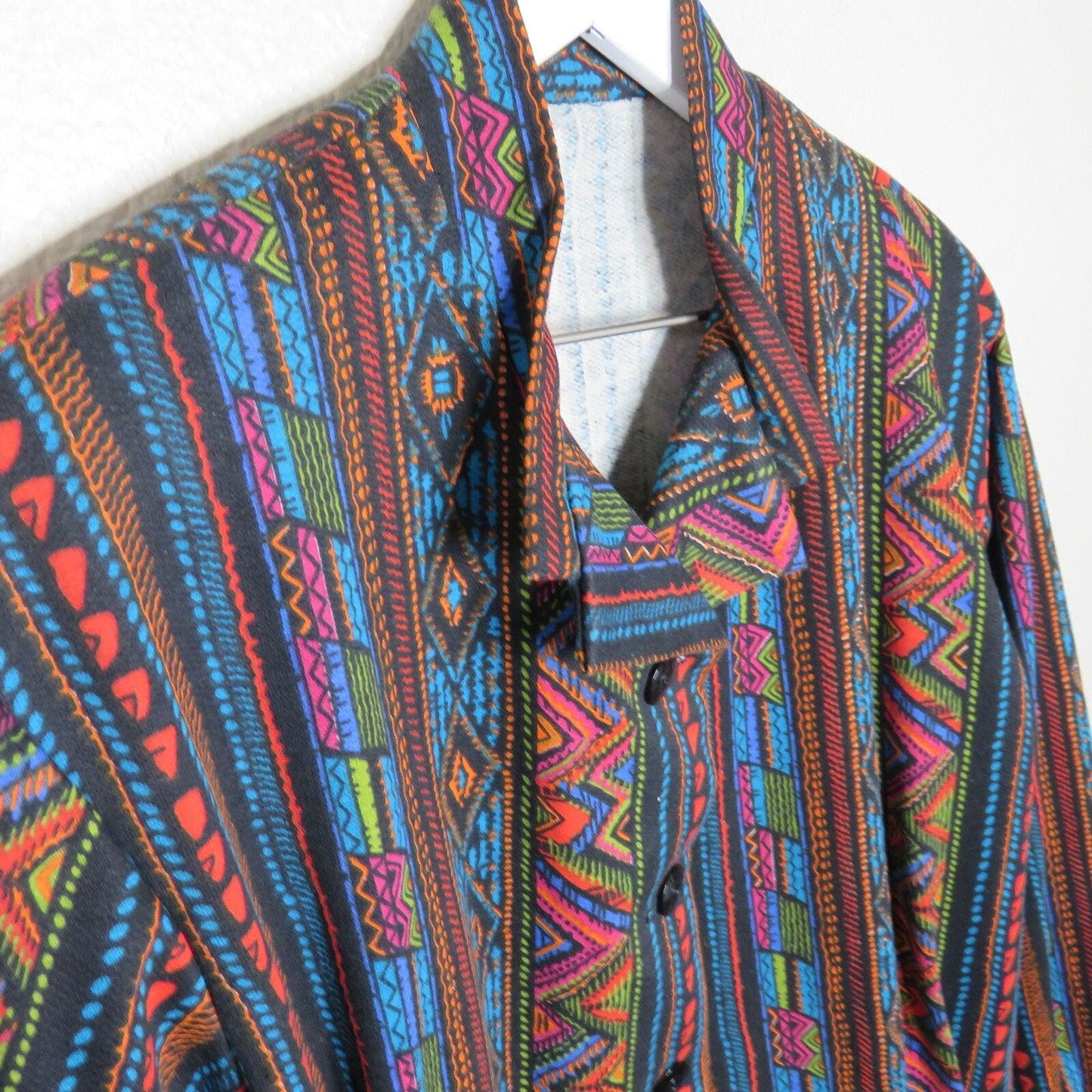 Vintage Oversized Cropped Southwest Pattern Jacket - Women's Large