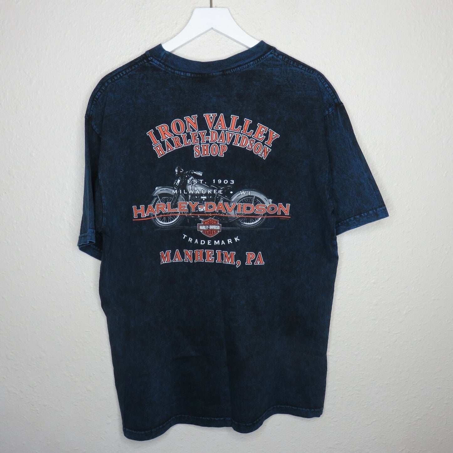 Harley-Davidson Bald Eagle Iron Valley T Shirt Made in USA - Men's L