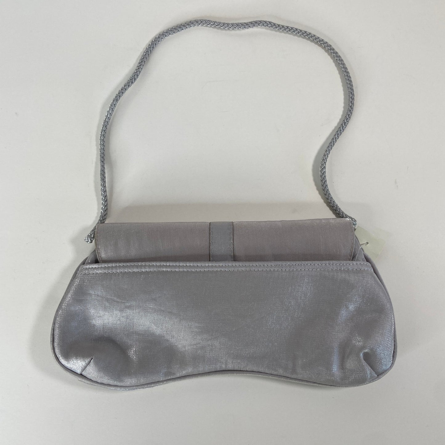 Gunne Sax Shimmery Silver Formal Purse Clutch