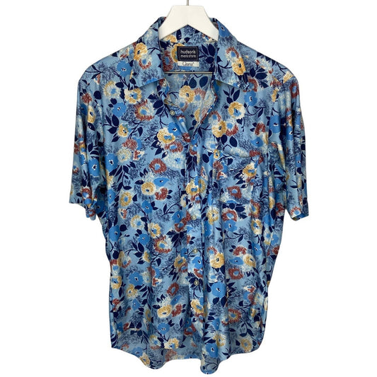 Vintage Floral Leisure Short Sleeve Shirt - Men's Size 16