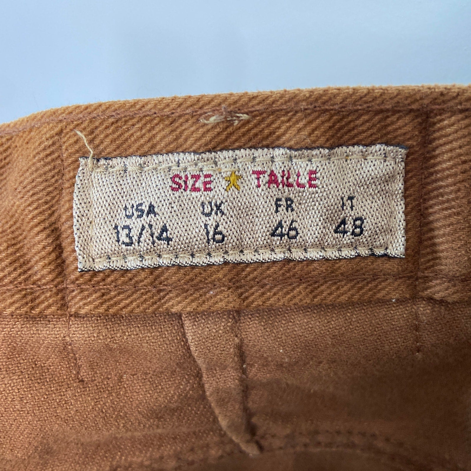 American Vintage Camel Colored High Waist EXP Jeans - Women's Size 13/14