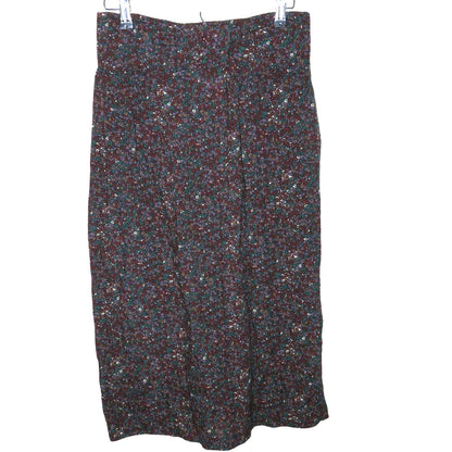 American Vintage Micro Floral Stretch Waist Midi Skirt - Women's Small