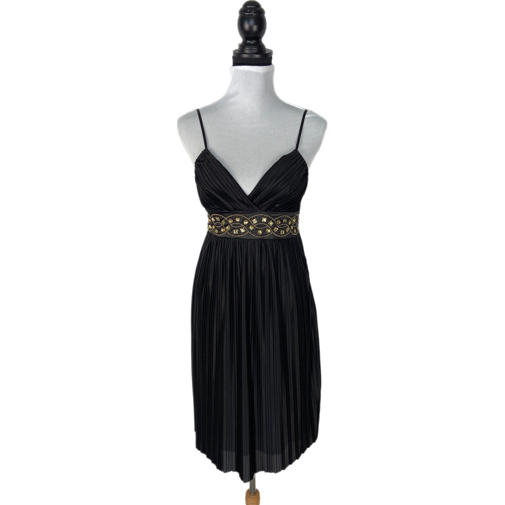 Pleated Empire Waist Grecian Style Formal Dress - Women's Size 6