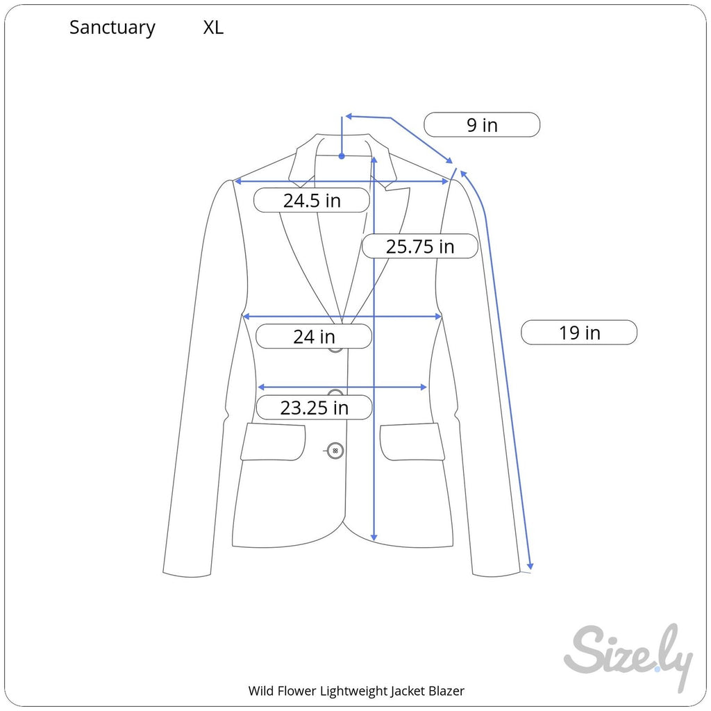 Sanctuary Wild Flower Tropical Print Lightweight Jacket Blazer - Women's XL