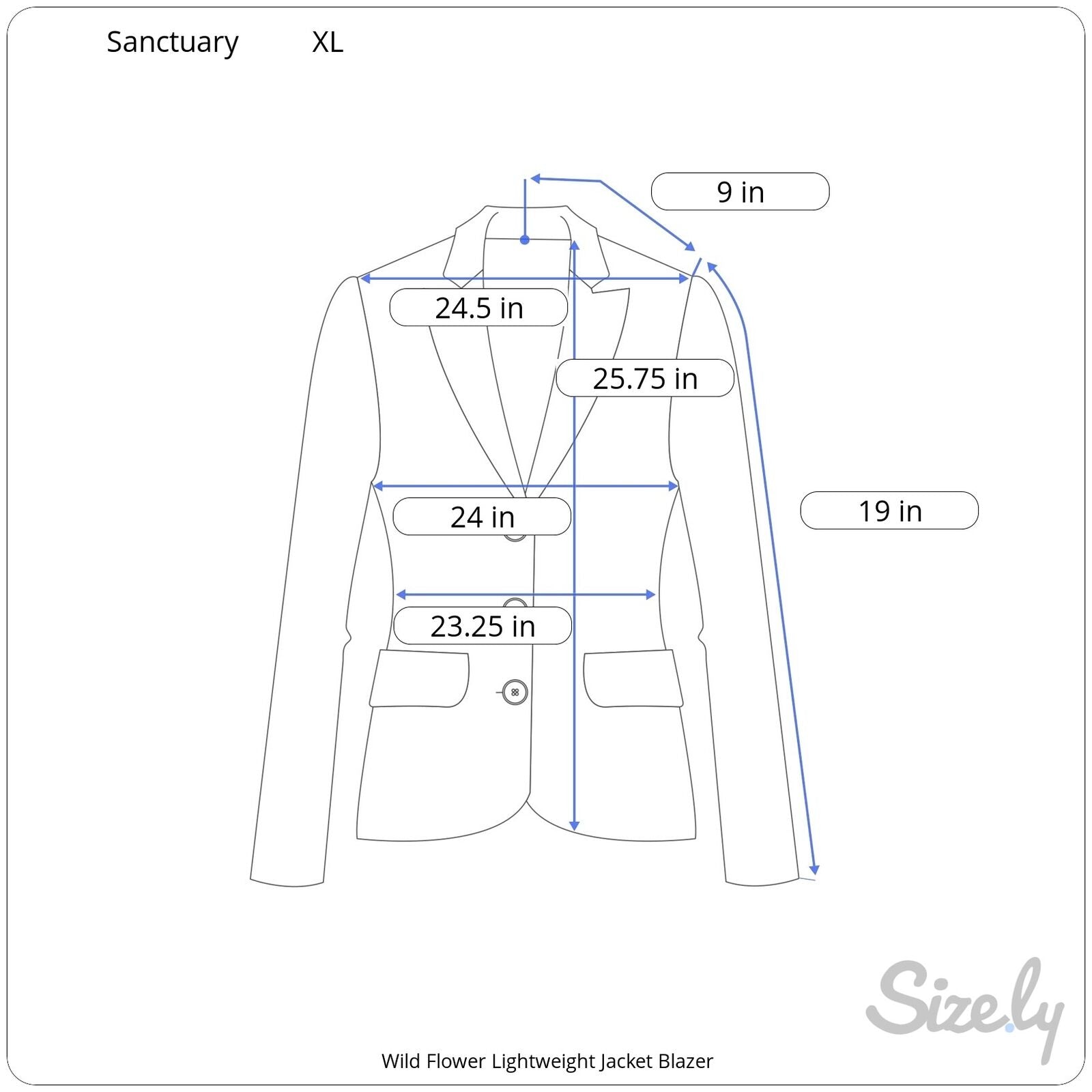 Sanctuary Wild Flower Tropical Print Lightweight Jacket Blazer - Women's XL