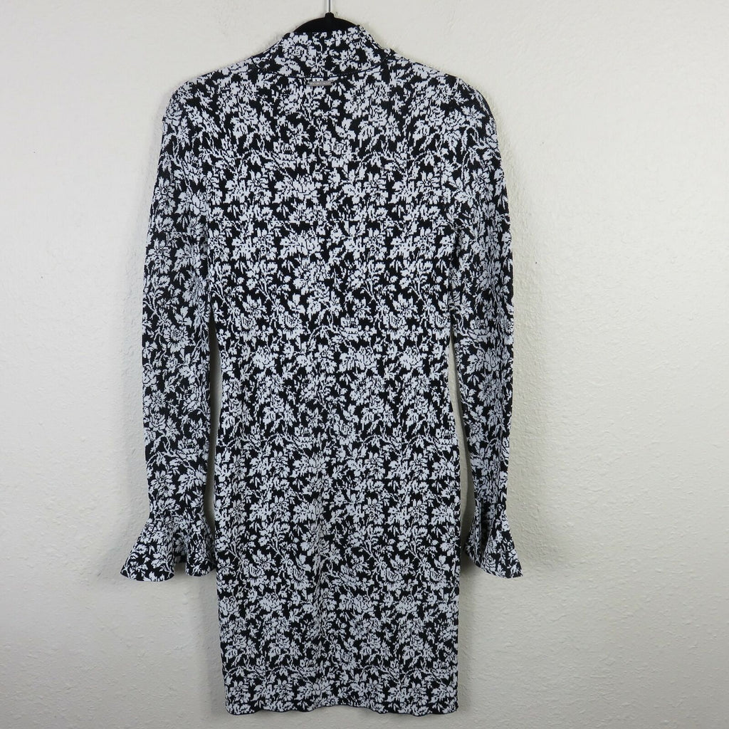 Michael Kors Bodycon Black and White Pattern Dress - Women's Small