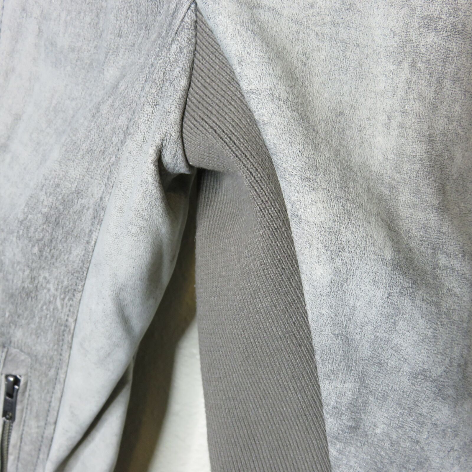 Trouve Gray Genuine Leather Jacket - Women's Size Small